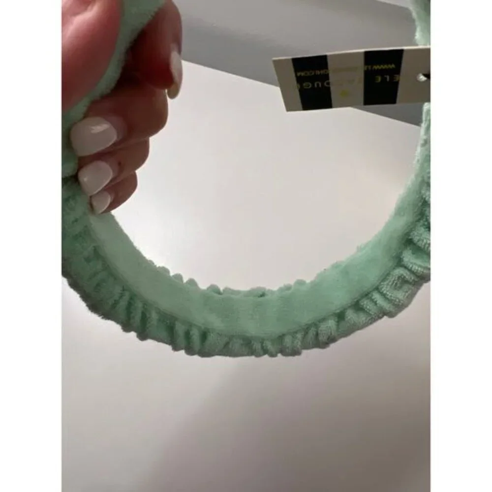 NWT Lele Sadoughi Terry Cloth Kelly Headband Women's In Sea Glass